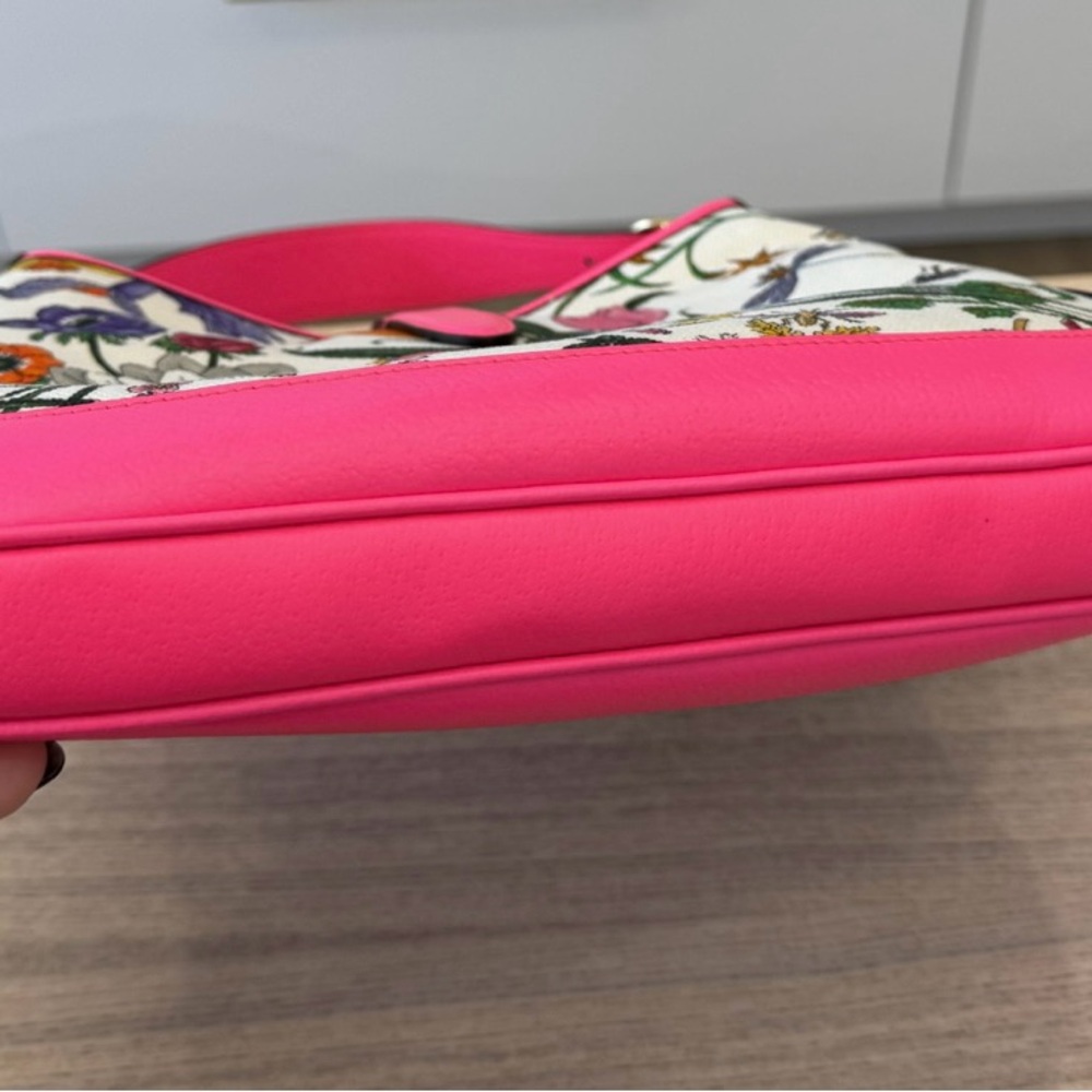 Gucci Jackie 1964 Floral Pink Shoulder Bag - Picture 5 of 14